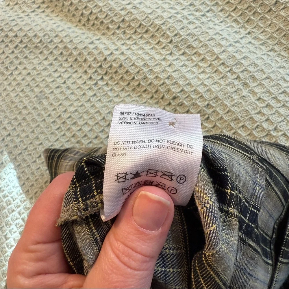 Reformation Franklin Pant size 4 Small Green Plaid Academia Preppy - Picture 10 of 10